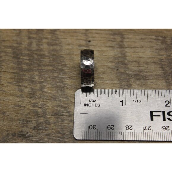 David Tishbi sterling silver handmade hammered band ring‎ 7.5 - 8 - Picture 11 of 11